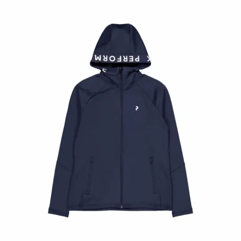 W Rider Mid Zip Hood Blue Shadow