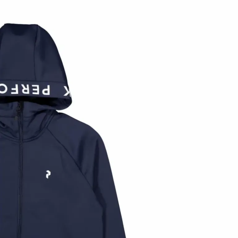 W Rider Mid Zip Hood Blue Shadow
