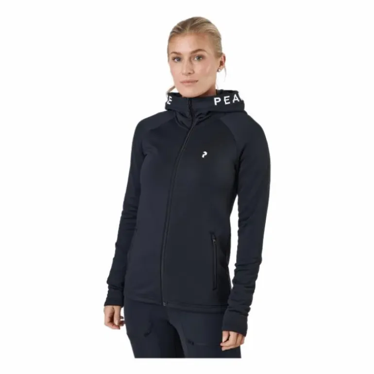 W Rider Zip Hood Black