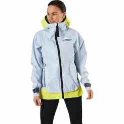 W Terrex Myshelter Gore-Tex Active Jacket Halo Blue / Acid Yellow