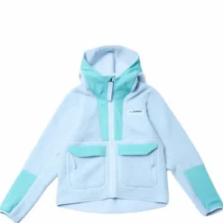 W Terrex Sherpa Fullzip Fleece Acid Mint / Halo Blue