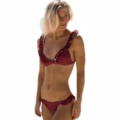 Wikolia Frill Brief Patterned/Red