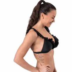 Wikolia Frill Top Black