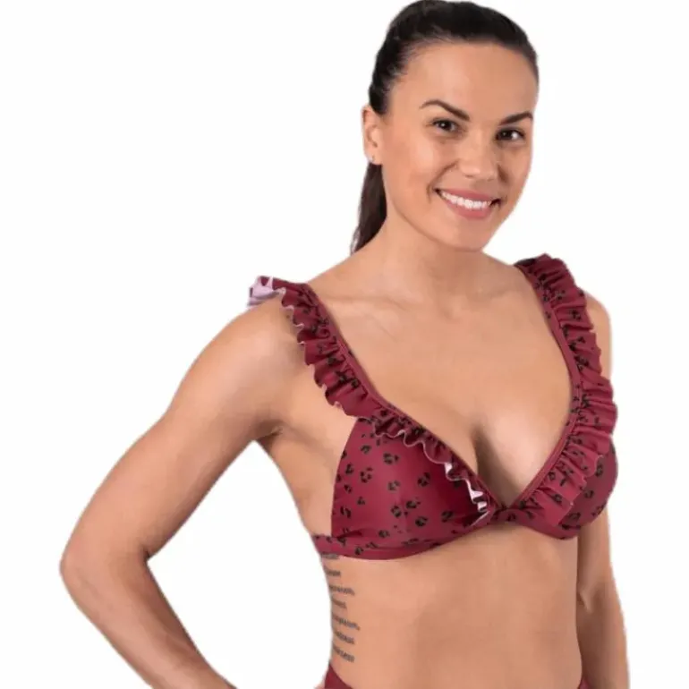 Wikolia Frill Top Patterned/Red