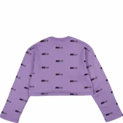 Wmns Printed Fleece Crewneck Pink