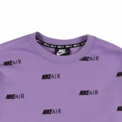 Wmns Printed Fleece Crewneck Pink