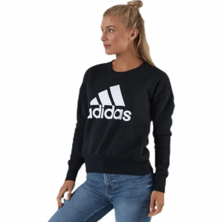 Womens Badge Of Sport Crew Sweatshirt Black