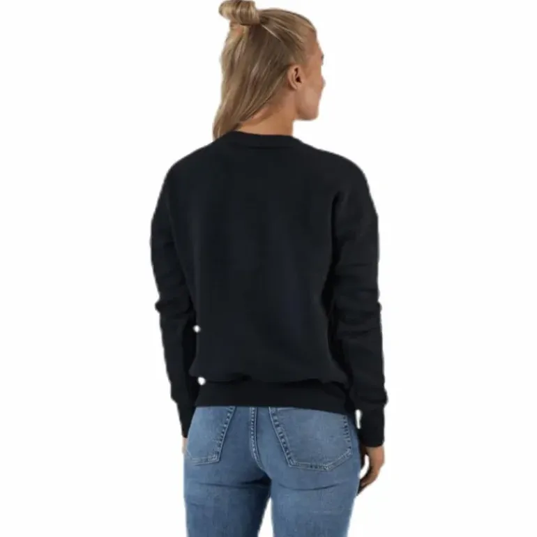 Womens Badge Of Sport Crew Sweatshirt Black