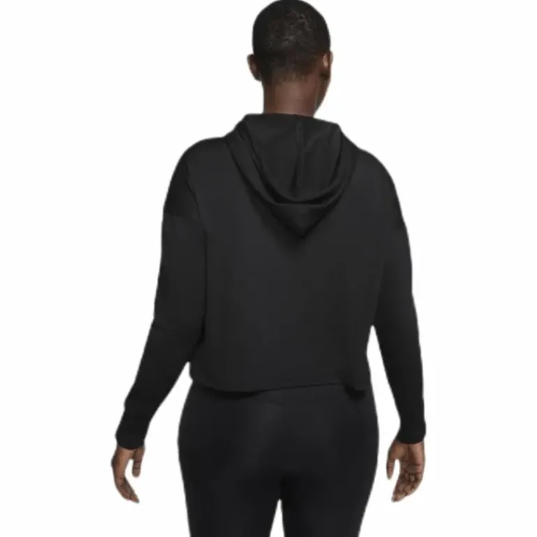 Yoga Jersey Crop Hoodie Black