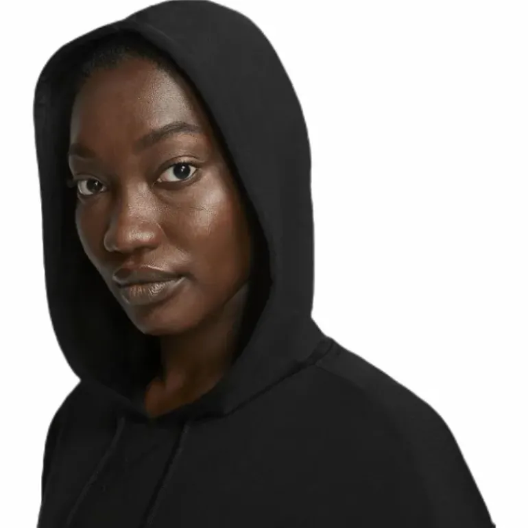 Yoga Jersey Crop Hoodie Black