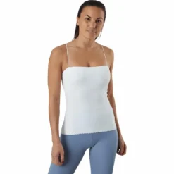 Yoga Luxe Eyelet Tank Top White