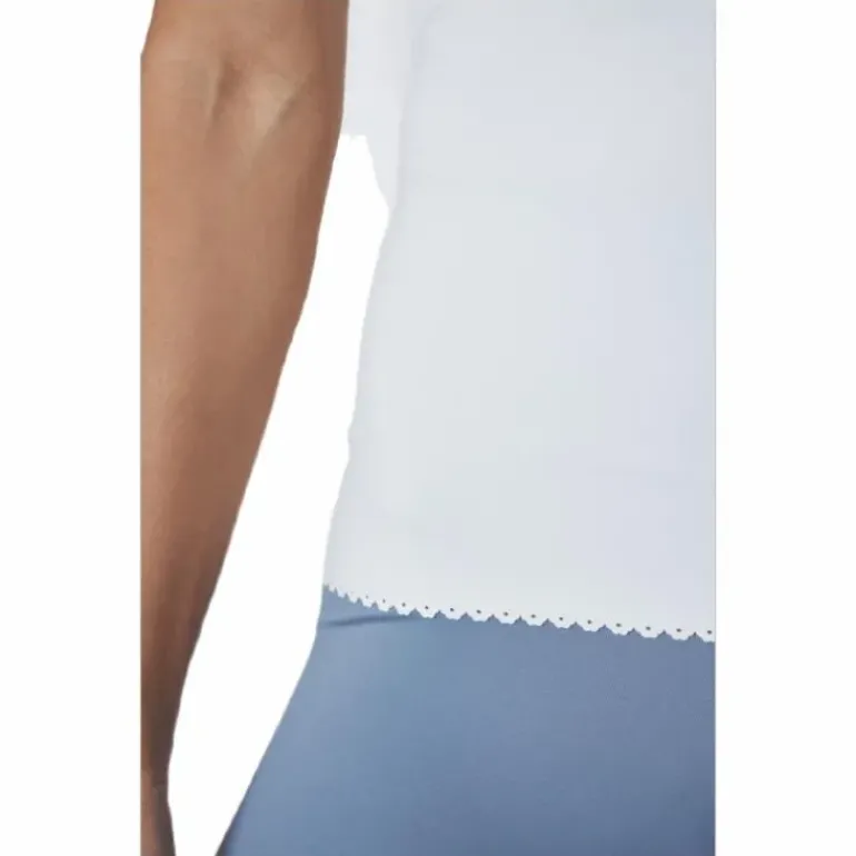 Yoga Luxe Eyelet Tank Top White