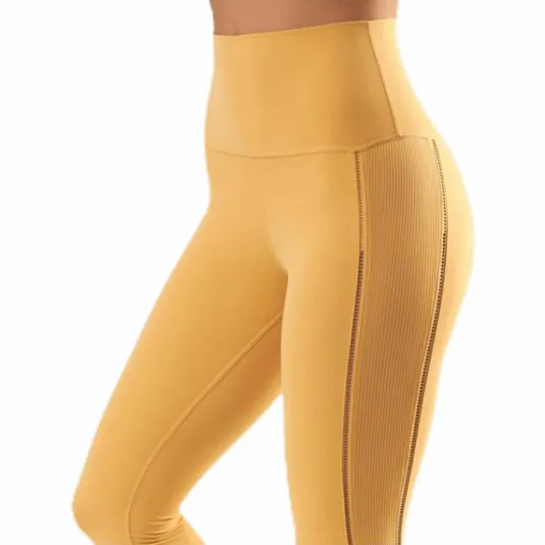 Yoga Luxe Rib 7/8 Tight Yellow