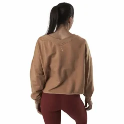 Yoga Off-Mat Fleece V-Neck Pink/White