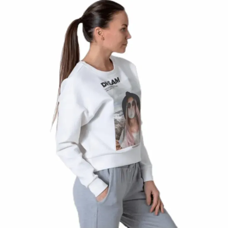 Ziggy L/S O-Neck Box Swt White
