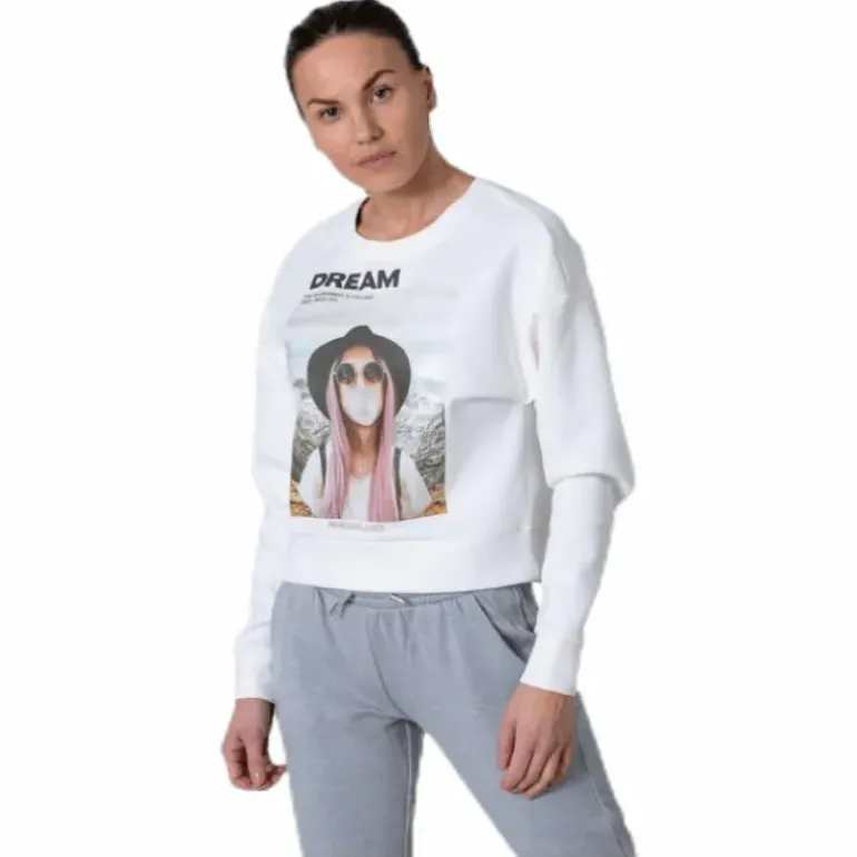Ziggy L/S O-Neck Box Swt White