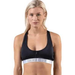 Zip Bralette-Rp Black