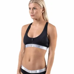 Zip Bralette-Rp Black