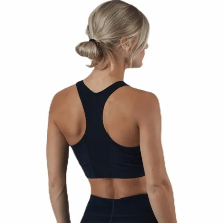 Zip Sports Bra Black